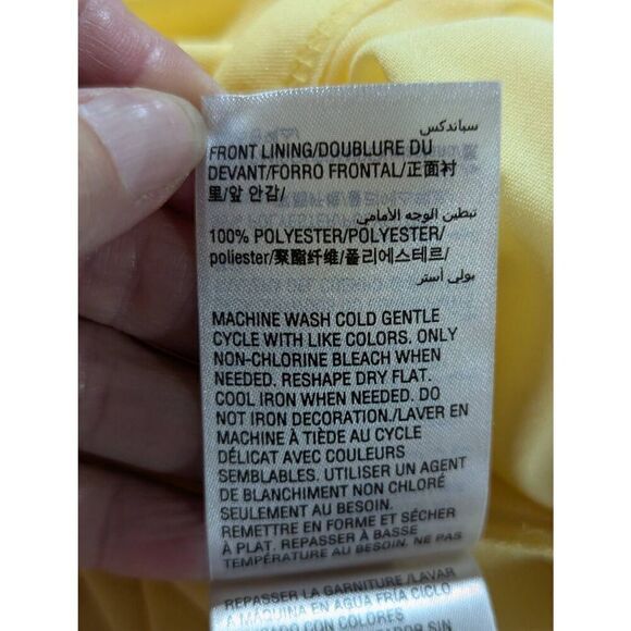 Charter Club Women's Yellow Sleeveless V-Neck Sheer Overlay Tank Top Size XS - Picture 6 of 6